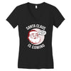 santa claus is coming Women's V-Neck T-Shirt