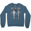 onward robots! &ndash; by chris ware Crewneck Sweatshirt