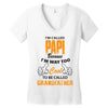 I'm Called Papi Because  I'm Way Too Cool To Be Called Grandfather Women's V-Neck T-Shirt