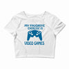 my favorite exercise is video games Crop Top