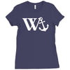 w anchor mens funny offensive Ladies Fitted T-Shirt