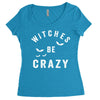 witches be crazy Women's Triblend Scoop T-shirt