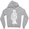 santa muerte blanca Zipper Hoodie