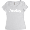 analog white logo Women's Triblend Scoop T-shirt