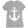 anchor black sailor vintage style navy nautical Ladies Fitted T-Shirt