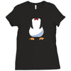 penguin suit Ladies Fitted T-Shirt