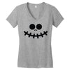 pumpkin funny face Women's V-Neck T-Shirt