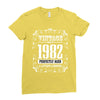 vintage made in 1982 perfectly aged a living legend Ladies Fitted T-Shirt