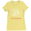 cycling rider gift bike tee life Ladies Fitted T-Shirt