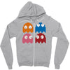 cool retro 80s pacman ghosts video games Zipper Hoodie