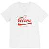 enjoy cocaine funny gray V-Neck Tee