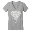 dripping diamond Women's V-Neck T-Shirt