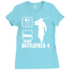 eat sleep battlefield 4, funny Ladies Fitted T-Shirt