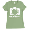 oh shoot camera Ladies Fitted T-Shirt