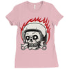 skull biker Ladies Fitted T-Shirt