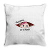 April Peeking Out Baby Girl in Spanish Throw Pillow