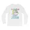unicorns are born in june cute unicorn Long Sleeve Shirts