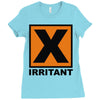 irritant symbol Ladies Fitted T-Shirt