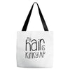 my hair is kinky af Tote Bags