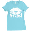 kiss my ass Ladies Fitted T-Shirt