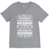 Real Kings Are Born On December 23 V-Neck Tee