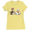 the owl and the weasel Ladies Fitted T-Shirt