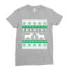 reindeer christmas ugly sweater Ladies Fitted T-Shirt