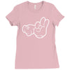 rude hands, ideal gift or birthday present. Ladies Fitted T-Shirt