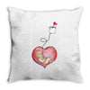 Mom and Baby are Connected to the Heart Throw Pillow