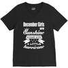 December Girls Are Sunshine Mixed With A Little Hurricane V-Neck Tee