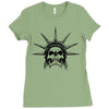 evil skull face Ladies Fitted T-Shirt