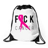 fuck cancer Drawstring Bags