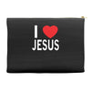 i love jesus Accessory Pouches