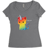 the magical kittencorn Women's Triblend Scoop T-shirt