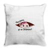 December Peeking Out Baby Girl in Spanish Throw Pillow