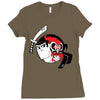samurai jack and aku yin yang Ladies Fitted T-Shirt
