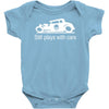 gearhead still plays with cars Baby Onesie