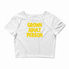 grown adult person Crop Top