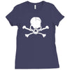skull skeleton Ladies Fitted T-Shirt