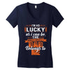 The world's greatest dad belongs to me Fathers Day Women's V-Neck T-Shirt
