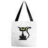 black cat Tote Bags