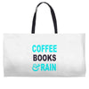 coffee books and rain Weekender Totes