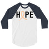 Hope Uterine Cancer Awareness 3/4 Sleeve Shirt