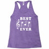 Best Dad Ever Funny Music Note Racerback Tank