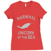 narwhals Ladies Fitted T-Shirt