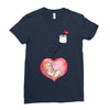 Mom and Baby are Connected to the Heart Ladies Fitted T-Shirt