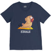 yoga pug exhale V-Neck Tee