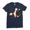 calvin hobbes Ladies Fitted T-Shirt