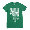 banksy street art zebra bar code Ladies Fitted T-Shirt