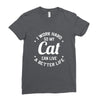 I Work Hard So My Cat Can Live A Better Life Ladies Fitted T-Shirt